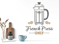 Wandtattoo French Press