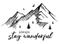 Wandtattoo Always stay wanderful Motivansicht