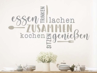 Wandtattoo Zusammen essen