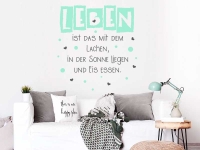 Wandtattoo Leben Lachen Eis essen