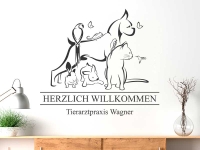 Wandtattoo Willkommen Tierarztpraxis