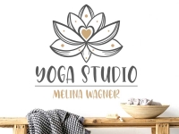 Wandtattoo Yoga Studio mit Wunschname