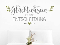 Wandtattoo Glücklichsein mit Herz