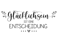 Wandtattoo Glücklichsein mit Herz Motivansicht