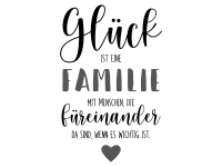 Wandtattoo Glück ist eine Familie Motivansicht