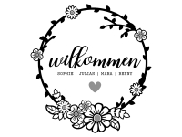 Wandtattoo Boho Willkommen mit Namen Motivansicht