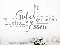 Wandtattoo Wortwolke Gutes Essen