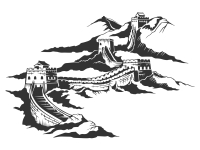 Wandtattoo Chinesische Mauer Motivansicht