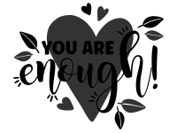 Wandtattoo You are enough mit Herz Motivansicht