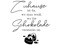 Wandtattoo Schokolade Zuhause Motivansicht