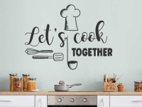 Wandtattoo Lets cook together