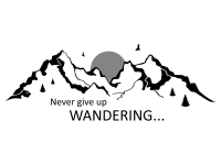 Wandtattoo Never give up wandering Motivansicht