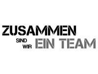 Wandtattoo Zusammen ein Team Motivansicht