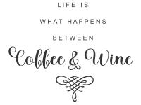 Wandtattoo Coffee & Wine Motivansicht