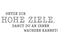 Wandtattoo Hohe Ziele Motivansicht