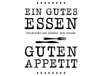 Wandtattoo Gutes Essen Guten Appetit Motivansicht