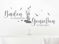 Wandtattoo Baden und Genießen