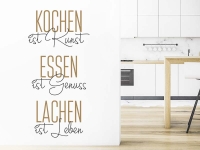 Wandtattoo Kochen ist Kunst