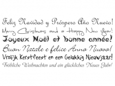 Wandtattoo Wünsche zu Weihnachten und Neujahr Motivansicht