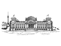 Wandtattoo Reichstag Motivansicht
