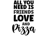 Wandtattoo Love and Pizza Motivansicht