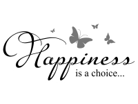 Wandtattoo Happiness is a choice Motivansicht
