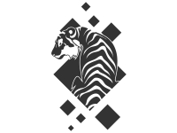 Wandtattoo Grafischer Tiger Motivansicht