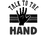 Wandtattoo Talk to the hand Motivansicht