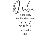 Wandtattoo Liebe blüht dort Motivansicht