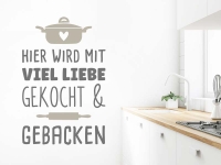 Wandtattoo Gekocht und Gebacken