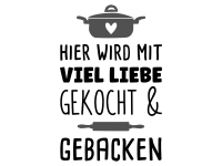 Wandtattoo Gekocht und Gebacken Motivansicht