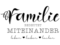 Wandtattoo Familie bedeutet miteinander Motivansicht