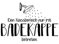 Wandtattoo Nur mit Badekappe Motivansicht