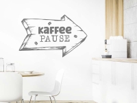 Wandtattoo Holzschild Kaffeepause