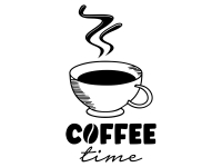 Wandtattoo Vintage Coffee Time Motivansicht
