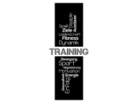 Wandtattoo Wandbanner Training Motivansicht