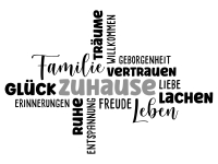 Wandtattoo Zuhause Worte Motivansicht