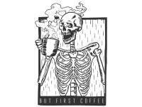 Wandtattoo But first coffee Motivansicht