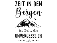 Wandtattoo Zeit in den Bergen Motivansicht