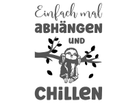 Wandtattoo Abhängen und Chillen Motivansicht