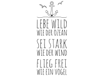 Wandtattoo Lebe wild Motivansicht