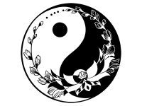 Wandtattoo Yin und Yang Ornament Motivansicht