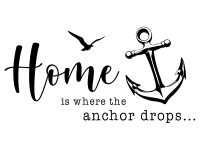Wandtattoo Home is where the anchor drops Motivansicht