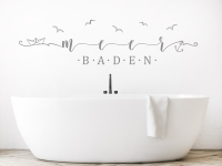 Wandtattoo Meer baden