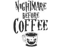 Wandtattoo Nightmare before coffee Motivansicht