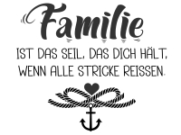 Wandtattoo Familie ist das Seil Motivansicht