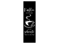 Wandtattoo Wandbanner Kaffee am Morgen Motivansicht