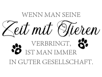 Wandtattoo Zeit mit Tieren Motivansicht