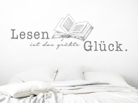 Wandtattoo Lesen ist das größte Glück