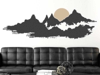 Wandtattoo Aquarell Berglandschaft